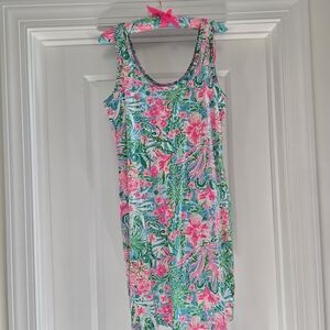 Lilly Pulitzer Pink, Green & Blue Floral Sleeveless Mini Dress